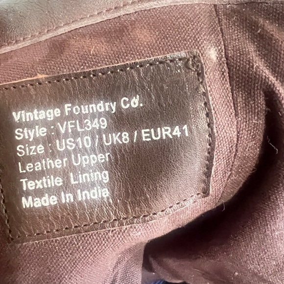 Vintage Foundry Co. Women's 10 Philippa mid-calf leather boots chocolate brown - Picture 13 of 16